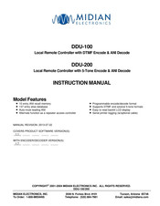Midian DDU-200 Instruction Manual