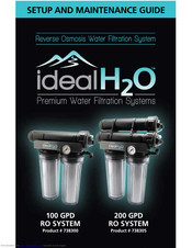 IDEAL H2O 738305 Setup And Maintenance Manual