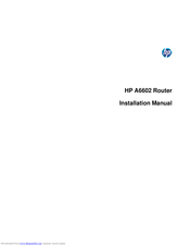 HP A6602 Installation Manual
