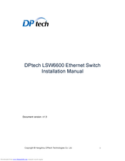DPtech LSW6600-8GT24XGS Installation Manual