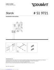 Duravit Starck S1 9721 Installation Instructions Manual