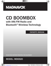 Magnavox MD6920 Owner's Manual