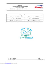 Klargester Envireau GL0052K Installation & Operation Manual