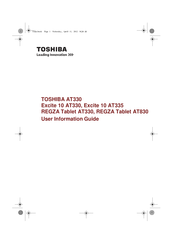 Toshiba REGZA AT830 User's Information Manual