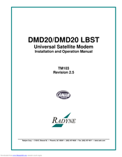 Radyne DMD20 LBST Installation And Operation Manual