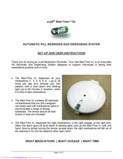 E-Pill Med-Time XL User Instructions