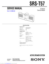 Sony SRS-T57 Service Manual