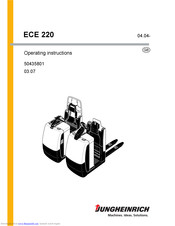 Jungheinrich ECE 220 Standard Operating Instructions Manual