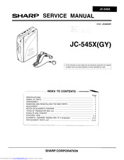 Sharp JG545X Service Manual