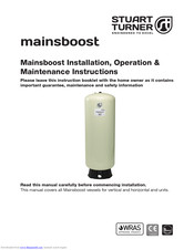 Stuart Turner Mainsboost MB 800SV Installation, Operation & Maintenance Instructions Manual