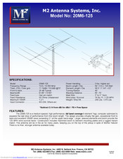 M2 Antenna Systems 20M6-125 Manual