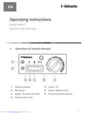 Webasto Electrical room thermostat Operating Instructions Manual