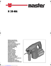 wurth Master H 28-MA Operating Instructions Manual
