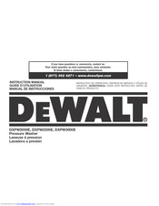 DeWalt DXPW3000E Instruction Manual