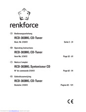 Renkforce 373472 Operating Instructions Manual