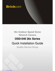 Brickcom OSD-040 36x Series Quick Installation Manual