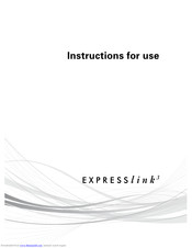 Sonic EXPRESSlink 3 Instructions For Use Manual