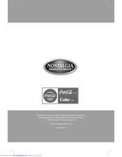 Nostalgia Electrics RSM702COKE Instructions And Recipes Manual