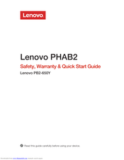 Lenovo PB2-650Y Safety, Warranty & Quick Start Manual