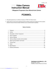CAMERA LINK FC2600CL Instruction Manual