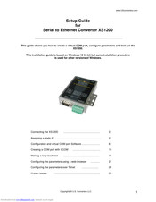U.S. Converters XetaServer XS1200 Setup Manual