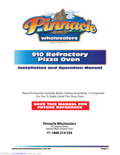 Pinnacle Wholesalers SUPO910 Installation And Operation Manual