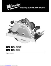 Milwaukee CS 85 SB Original Instructions Manual
