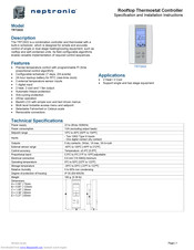 Neptronic TRT2422 Specification And Installation Instructions