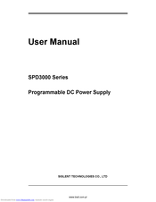 SIGLENT SPD3000 Series User Manual