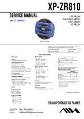 Sony XP-ZR810 Service Manual