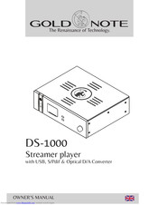 Gold Note DS-1000 Owner's Manual