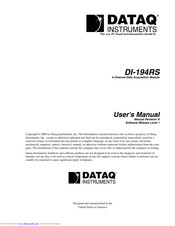 Dataq Instruments DI-194RS User Manual