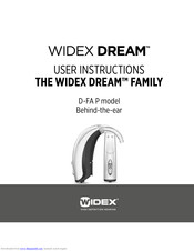 Widex D-FA P User Instructions