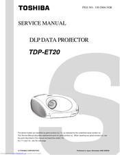 Toshiba TDP-ET20 Service Manual