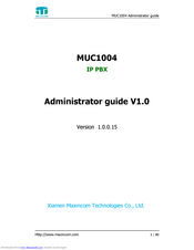 Xiamen Maxincom Technologies MUC1004 Administrator's Manual