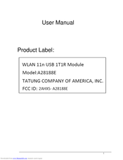 Tatung A28188E Manual