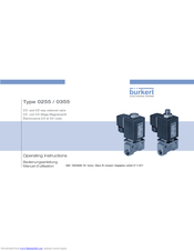 Bürkert 0255 Operating Instructions Manual