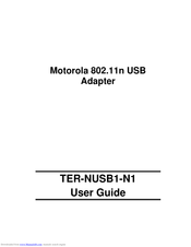 Motorola TER-NUSB1 User Manual