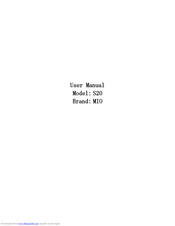 Mio S20 User Manual