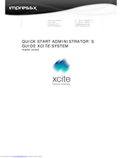 Impressx XCITE BASIC Quick Start Manual