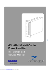 Powerwave Technologies G3L-929-135 Installation And Service Manual