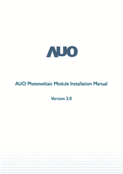 AUO PM060 series Installation Manual