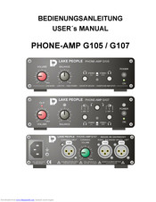 Lake People PHONE-AMP G105 User Manual