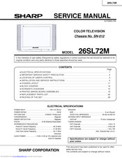 Sharp 26SL72M Service Manual