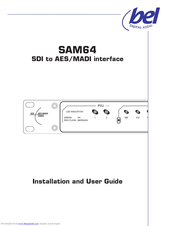 bel Digital Audio SAM64 Installation And User Manual