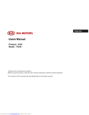 Kia T9JM User Manual