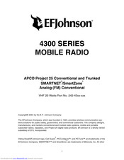 E.F. Johnson 2424310 Manual