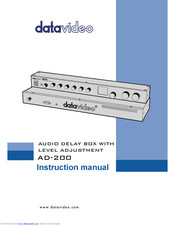 Datavideo AD-200 Main Unit Instruction Manual