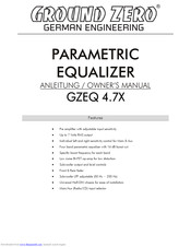 Ground Zero GZEQ 4.7X Owner's Manual