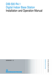 Rohde & Schwarz DIB-500 R4.1 Installation And Operation Manual